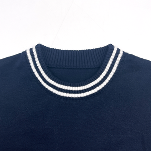 เสื้อสเวตเตอร์คอกลมสำหรับผู้ชายเสื้อสเวตเตอร์แบบสวมหัวสำหรับไปโรงเรียนแขนยาวตามสั่ง - Product Image 6