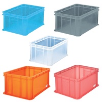 Boîte de rangement pliable industrielle empilable TRUSCO en plastique PP, usage polyvalent, fabriquée au Japon