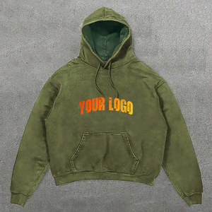 Pull à col rond surdimensionné en molleton français 100% coton 370 g/m², coupe classique, effet vieilli, logo personnalisé, écologique - Product Image 1