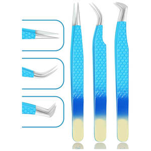 Imprimer le logo pince à cils en microfibre à forte adhérence Volume Extension de cils pointes de fibre pince à épiler meilleure qualité - Product Image 2