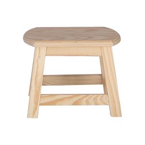 WELL HOME Sgabello Ovale Grande in Legno, Finitura Non Verniciata, 30x22x24 cm - Product Image 6
