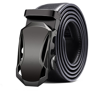 Cinturón Negro Casual de Lujo con Hebilla de Aleación Personalizada, Patrón Transpirable, Ligero y Duradero para Hombre - Product Image 4