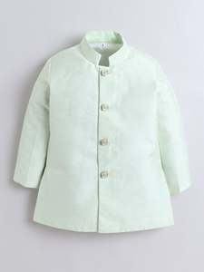 Sherwani Moderno para Niños, Traje Tradicional de Seda para Bodas y Fiestas con Detalles Finos - Product Image 5