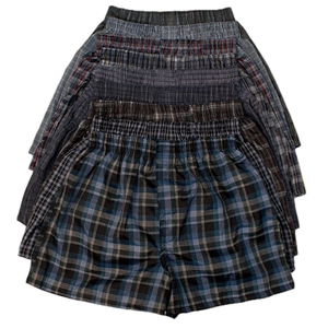 Venta al por mayor de OEM asequible para hombre de algodón a rayas Yearn Dyed Boxers cintura elástica Boxer Shorts Fitting Loose Boxer Pants para hombres - Product Image 4