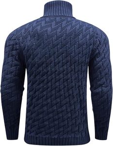 Pulls tricotés à col roulé pour hommes, décontractés, à col rond, à manches longues, couleur unie, meilleur prix, faible MOQ, qualité supérieure - Product Image 4