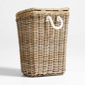 TienPhong Wholesale Poplar Woven Rattan <b>Wicker</b> Kids <b>Hamper</b> with Lid and Handle Multifunctional Usage - Product Image 3