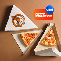 Anpassbare Dreieck-Wellpappen-Pizzas ch achtel mit individuellem OEM-Design und großer Luxus-Lebensmittel verpackung