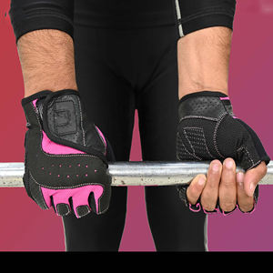 Unisex Adulto Levantamiento de Pesas Gimnasio Guantes Cuero Medio Dedo Antideslizante Transpirable Ajustable Correa de Muñeca para Gimnasio y Deportes al Aire Libre - Product Image 3