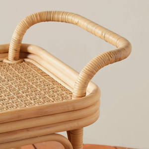 A Symbol of Our Dedication to Sustainable Functional Design Ultimate Accessory for Hotel Serving Hand Weaving Rattan Barcart - Product Image 5