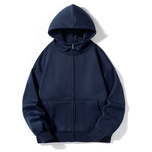 Sudadera OEM de Invierno con Logotipo Personalizado, Lisa, Informal, Gruesa, de Forro Polar de Poliéster, con Cremallera para Hombre - Product Image 5