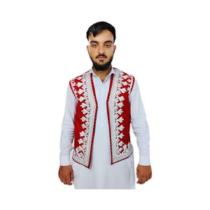 Elegante chaleco afgano tradicional para hombre, chaqueta bordada sin mangas para novio, Mehndi Eid y celebraciones culturales - Product Image 6