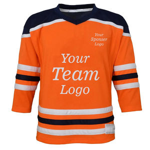 Jersey de Hockey sobre Hielo de Manga Larga de Alta Calidad con Diferentes Estilos y Nombre de Equipo Personalizado, Mejor Material, Jersey de Hockey sobre Hielo Compatible con OEM - Product Image 1