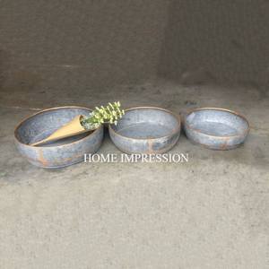 Bols gigognes ronds décoratifs en métal galvanisé pour la maison et le jardin Bol de service alimentaire Style japonais Pièce maîtresse Décor Bol Fourniture - Product Image 6