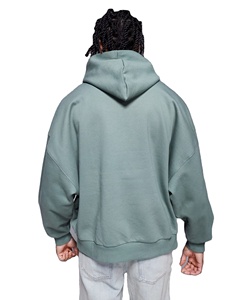 Sweat à capuche surdimensionné de haute qualité Boxy avec logo personnalisé 100% coton lourd 400gsm pour hommes - Product Image 3