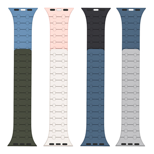 Bracelet magnétique en silicone souple CM pour <span class=keywords><strong>Apple</strong></span> <span class=keywords><strong>Watch</strong></span> Ultra 49 <span class=keywords><strong>45</strong></span> <span class=keywords><strong>mm</strong></span> 41 <span class=keywords><strong>mm</strong></span>, bracelet de remplacement pour iWatch 8 <span class=keywords><strong>7</strong></span> 6 5 4 3 - Product Image 2