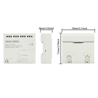 Interrupteur relais intelligent EWeLink 4 canaux 85-250V - 10A/Max 16A, télécommande WiFi pour domotique sans RF