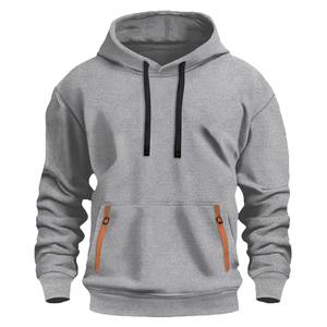 100% sudaderas con capucha de algodón para hombre, estilo informal de invierno, patrón sólido, impresión Digital frontal, servicio OEM disponible, teñido liso - Product Image 3