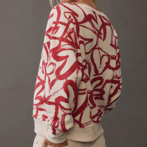 Sudadera de forro polar para mujer personalizada impresión bordada insignia frontal poliéster/algodón ropa informal OEM directo de fábrica - Product Image 4