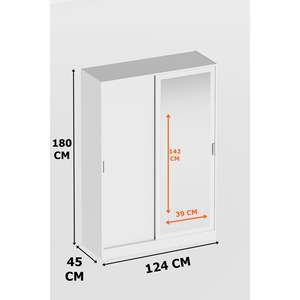 Perchero blanco ideal con colgador de zapatos, soporte patentado para guardarropa, acabado de espejo, organizador de almacenamiento de armario para ropa - Product Image 3