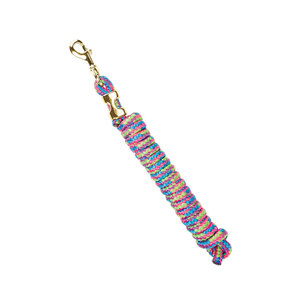 Cuerda de plomo polivinílico Mini/Pony de 7 pies duradera con línea de plomo de cuero tejido suave a presión chapada en latón para caballos en miniatura Ponis pequeños - Product Image 5