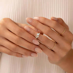 Anillo de Compromiso de Plata de Ley 925 Chapado en Oro Rosa con Moissanita de Corte Redondo Vintage, Anillo de Bodas Único - Product Image 4