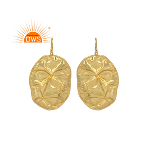 Handmade Design Sterling Silver 18K <b>Gold</b> Plated <b>Dangle</b> <b>Earring</b> Custom Jewelry Manufacturer - Product Image 1