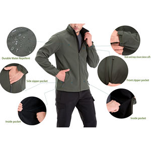 Veste coupe-vent légère et chaude pour homme, nouvelle mode, avec fermeture éclair, motif uni, pour la saison d'automne - Product Image 4