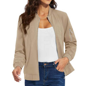 Nuevo estilo, chaqueta Bomber para mujer, MOQ bajo, chaqueta Bomber para mujer, uso al aire libre, chaqueta Bomber ligera para mujer - Product Image 2