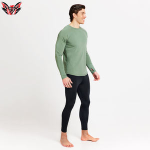 Spandex Material 2023 Mejor diseño Profesional Mangas completas O Cuello Hombres Natación Uso Hombres Rash Guard - Product Image 3