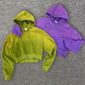 Personalizada de los hombres 310Gsm Boxy ropa de calle de invierno de peso pesado lavado con ácido Sudadera con capucha de lana 3D patrón de cremallera diseño 100% algodón - Product Image 3