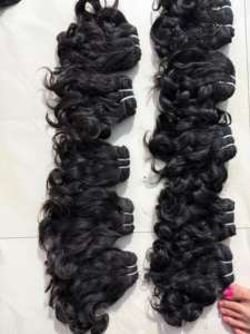 100% extensions de cheveux vierges cambodgiens indiens bruts 8 pouces faisceaux de tissage bouclés doux pour bébé avec des boucles douces naturelles - Product Image 6