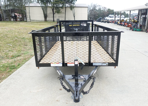 Remorque utilitaire 5x10 pieds à queue de pie, côtés grillagés de 2 pieds, essieu 3500 lb, pour équipement de jardinage et aménagement paysager, à vendre - Product Image 2