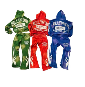 Ensemble pantalon de survêtement évasé et sweat à capuche OEM de gros Vêtements de sport de jogging élégants pour un style de vie actif - Product Image 3