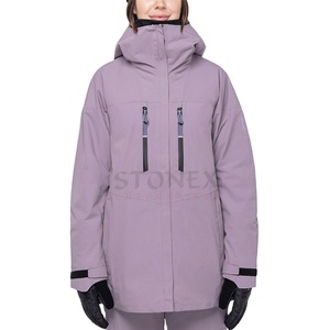 Vestes de ski et de snowboard pour femmes, imperméables, respirantes, en tricot, à capuche, col montant pour adultes - Product Image 2