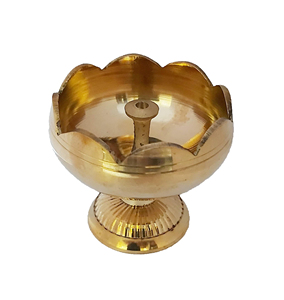 Lámpara de aceite Akhand Diya accesorio hecho a mano dorado hecho a mano calidad superior latón tradicional indio oro Horizontal Lotus 50 Uds - Product Image 1