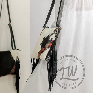 LW Customized Pure Leather Hair on <b>Shoulder</b> <b>Sling</b> Bag Genuine Leather Women Hair On <b>Sling</b> Bags - Product Image 5