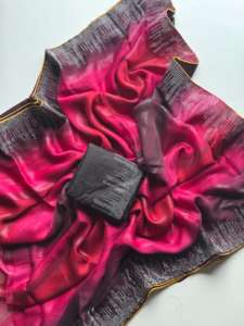 Hermoso diseñador boutique indio invierno verano secado rápido Georgette Sari tradicional exclusivo última moda étnica nupcial - Product Image 2