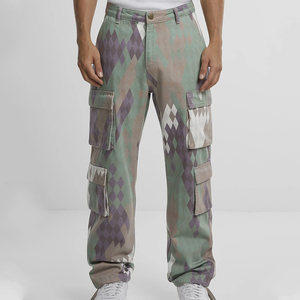 Pantalones de trabajo informales al por mayor, pantalones Cargo en blanco marrones holgados con cintura elástica, pantalones de chándal Cargo personalizados para mujer Ronpex - Product Image 1