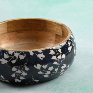 ภาชนะใส่อาหารดีไซน์เนอร์ทรงกลมชามผสมอาหารงานไม้เคลือบภาชนะใส่อาหารขนาดใหญ่สำหรับใช้ในบ้านชามผสมอาหาร - Product Image 2