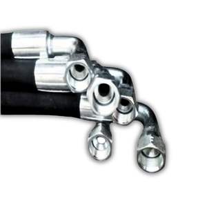 Manguera hidráulica de alta calidad 3/8 R2 de 50cm con conectores 90 Celsius Nj-Nj | Manguera de presión de aceite flexible resistente OEM disponible - Product Image 5