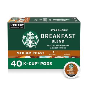 Cápsulas de Café <span class=keywords><strong>Starbucks</strong></span> K-Cup, Tueste Medio, Café <span class=keywords><strong>Caliente</strong></span> o Helado, Mezcla para Desayuno, 40 Cápsulas Keurig - Product Image 1
