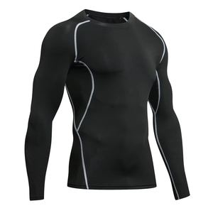 Unisex Full Sleeve Color Blocked Rash Guard Quick Dry <b>Compression</b> <b>Shirt</b> UPF50+ Breathable Anti-Bacterial Eco-Friendly Fabric Gym - Product Image 1