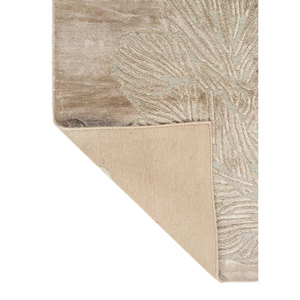 Alfombra de Bambú y Seda Azalea Green, Tejida a Mano, con Diseño Floral, 9x12, para Sala de Estar, Decoración para Adolescentes, Aibz-1031 - Product Image 5