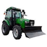 Tracteur agricole 4x4 de 70 CV, 80 CV, 90 CV, 100 CV avec chargeur frontal et pelle arrière, tracteur à roues diesel multifonctionnel pour l'agriculture