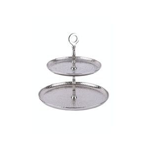 Wholesale Best Quality Dual Layer <b>Cake</b> Stand Metal Table Decorative <b>Cake</b> Holder India's Best Price Bulk Supplies Food Steel - Product Image 1