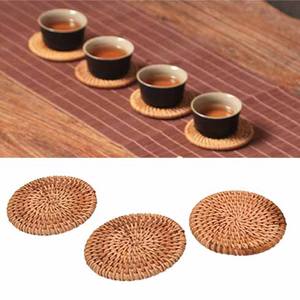 Bandeja de corte de ratán-Bandeja de servicio cuadrada de ratán Placa de almacenamiento de alimentos para desayuno, bebidas - Product Image 3