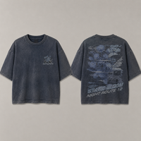Ensemble de t-shirts décontractés pour hommes à manches courtes en jersey surdimensionné 100 % coton biologique avec col rond et imprimé lettres marron, coupe respirante