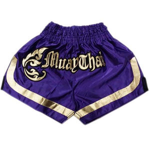 Pantalones Cortos de Boxeo de Moda al por Mayor de Alta Calidad, Pantalones Cortos de Entrenamiento de Boxeo Tailandés, Pantalones Cortos de Satén para MMA, Pantalones Cortos Tailandeses para Niños con OEM - Product Image 4