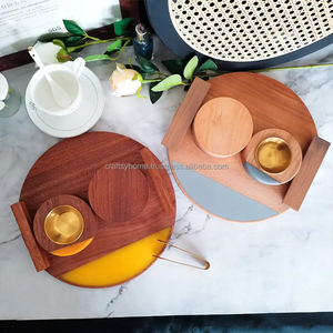 Luxury <b>Eid</b> <b>Gifts</b> Set Folk Art Wood Resin Incense Holder Tray Polished Bakhoor Burner Tray Bakhoor <b>Box</b> Wholesale Bakhoor Tray for - Product Image 5