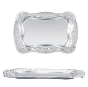 ถาดเสิร์ฟอาหารอินเดียลายปั๊มมือ สำหรับงานแต่งงาน โรงแรม บ้าน และร้านอาหาร ถาดผลไม้ ยี่ห้อ NSE แหล่งที่เชื่อถือได้ - Product Image 1